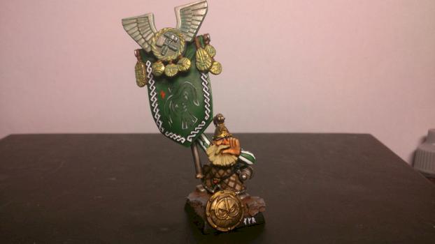Dwarf Banner bearer by fenrirfrozen