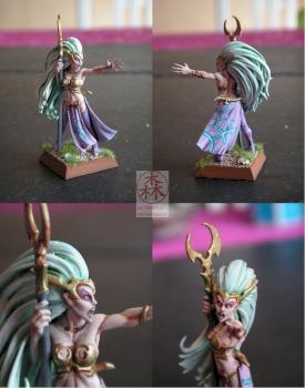 Dark Elf Sorceress by Morikun