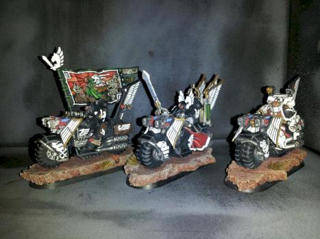 Space Marine Command Bike Squad by Karkull