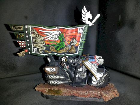 Space Marine Standard Bearer Biker by Karkull