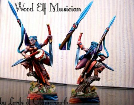 wood elf musician warhammer by Lords of Glamorgarth