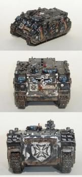 Battle Worn Black Templars Rhino by sixestosave