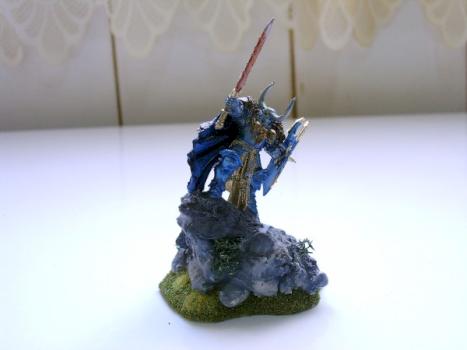 Archaon on foot by Khorne Prince