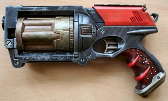 Modified Nerf gun - Steampunk Revolver by precinctomega