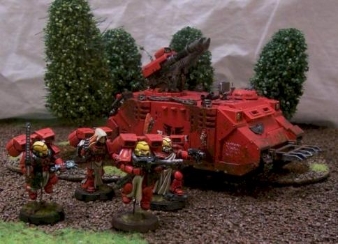 Blood Angels Storm Veterans and Razorback by pictop