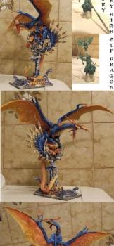High elf dragon / dragon elfo de saphery WIP by juza