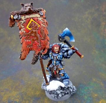 Space Wolves Standard Bearer by malinek28