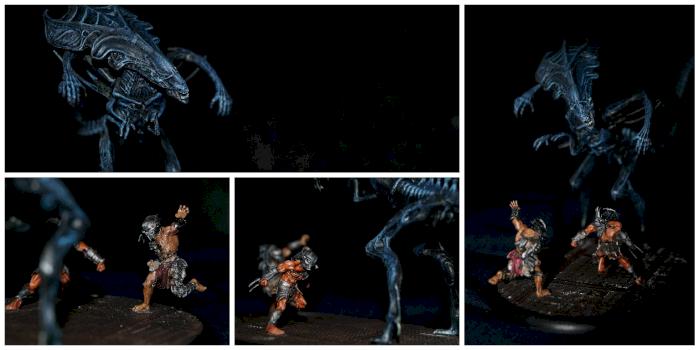 alien queen vs predators by kust