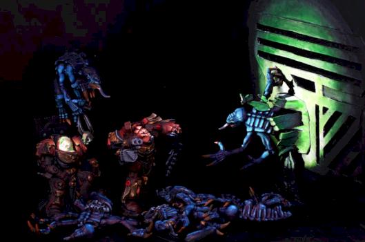 OSL Space Hulk Diorama - Brother Xephectel's Last Stand by Solun Decius
