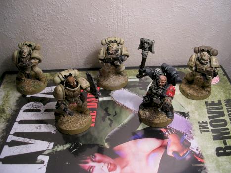 Marines and a Chaplain by Wooder