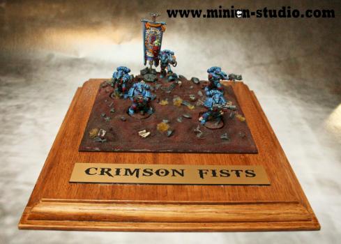 Crimson Fists Combat Squad with 25th Anniversary limited sergeant by MinionStudio