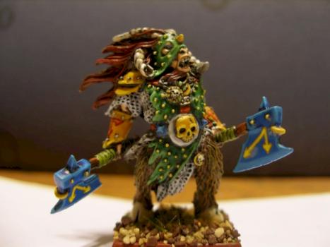 Beastman warlord by Ghazghkull