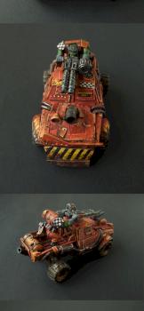 war buggy fighter truck Orc ork vechicle unique painted by turbo
