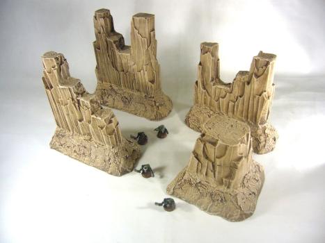 Terrain Desert Butte Rock Boulder Warhammer Dust Warmachine Malifaux Battletech FOW by steiner32