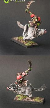 Goblin Hero Wolf Rider by Zoo Art Studio