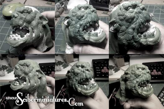 Ork Bust Work in Progress by Scibor