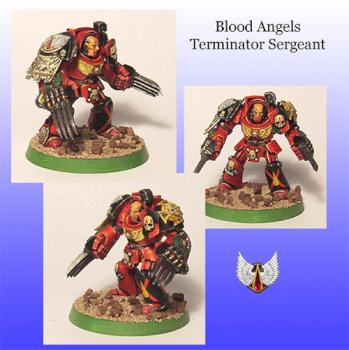 Blood Angels Terminator Sergeant w/ Lightning Claws by Kryptman