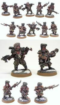 Vostroyan Squad with Officer (Seargent), Flamer and Lasgunners (Vostroyans) by richardvan