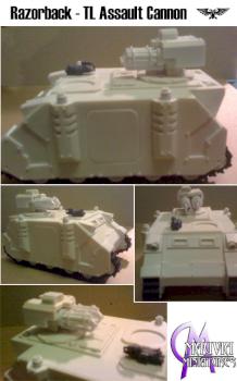 Twin-Linked Assault Cannon Razorback scratchbuild by mauvia