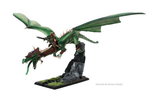 Wood Elf Highborn on Forest Dragon by ashley hensey