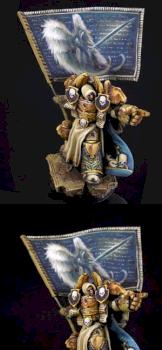 28mm / 30mm Science Fiction Knight with Standard by rene