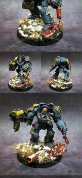 Space Wolve squad in Terminator armour by taiko