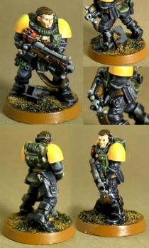 Imperial Fist scout with boltgun by Juan