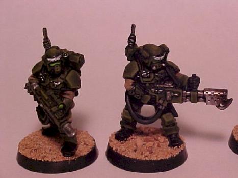 Kasrkin squad members by ordellous