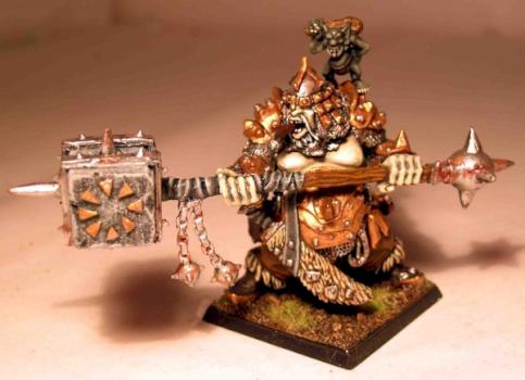Ogre Kingdoms Tyrant with the Tenderiser by mrgauker