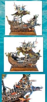 Idoneth Deepkin Ship and Turtle by Alisius