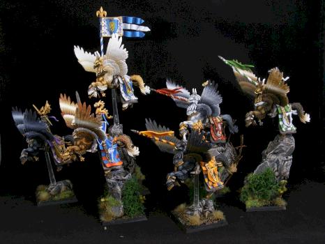 Bretonnian Knights Hippogriff conversions by Eclipseddstny