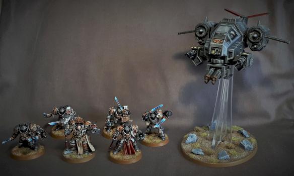 Warhammer 40k Grey Knights Grand Master Voldus, Terminators, Stormtalon Gunship by Matias