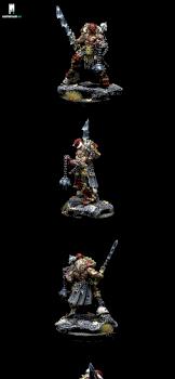 Slaughterpriest with Hackblade and Wrath-hammer by castlebrush