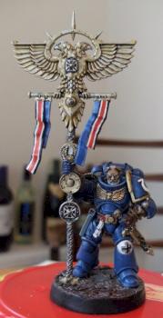 Ultramarines Primaris Ancient Space Marine Vexilla Bearer by Eliane