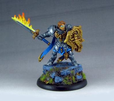 Almaran the Gold, Paladin With Flaming Sword by jere.c.epperson