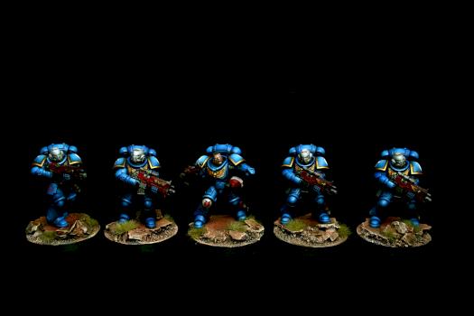 Ultramarines Primaris Intercessors Squad by goblet