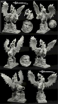 Evil Dwarf on War Bull by Scibor