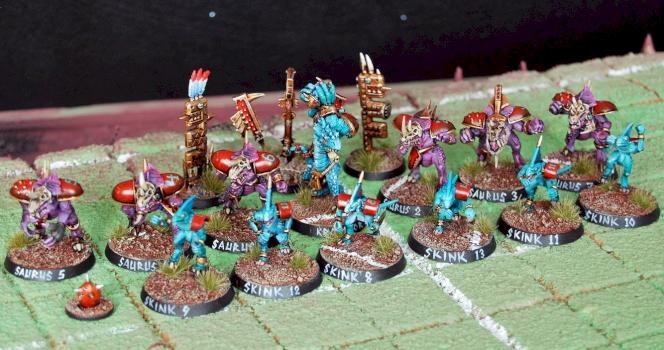 Blood Bowl Lizardmen Team by GobBoss