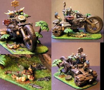 Ork warboss on bike by Fjugin