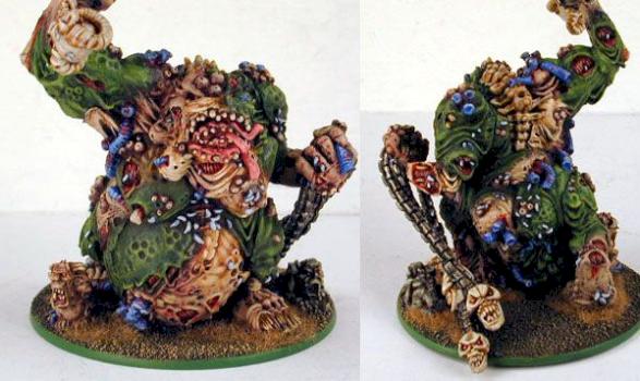 Close-ups of Chaos Nurgle Great Unclean One by sorcererstudios