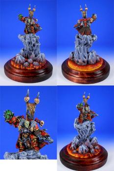 40K Chaos Lord on Custom Base by glacier66