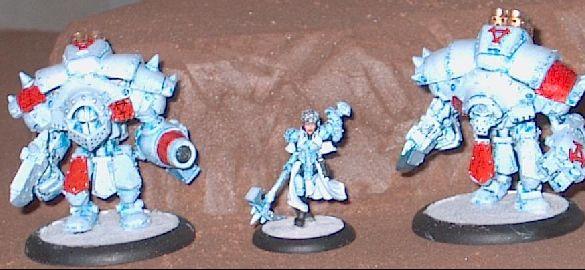 Warcaster Sorscha and Warjacks by slowface
