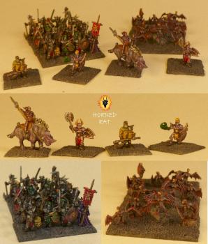 Warmaster Chaos Warriors Army by rohatakrysa
