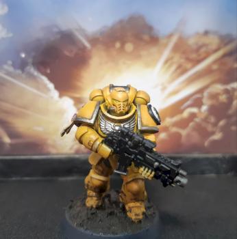 Imperial fist space marine by Bouboufreak