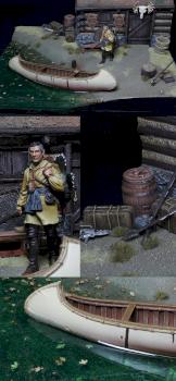 Turkey Hunter historical diorama by White Weasel Studio