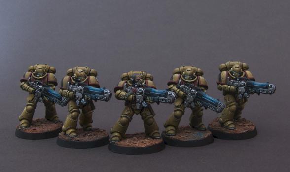 Imperial Fists Hellblasters squad by Pomashka