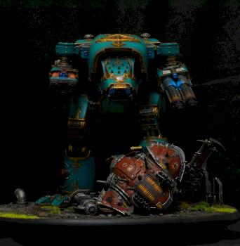 Titan of the Luna Wolves & The knight of the Word Bearers by Piriney