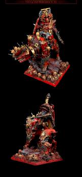 Khorne Chaos Lord on Juggernaut by moojo