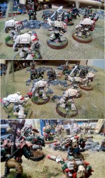Terminators being rushed by Orks! by tedkoob