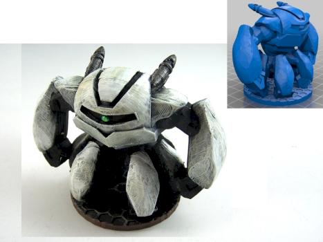 TH1NK3R, 3D printed 54mm miniature by Dutch Mogul